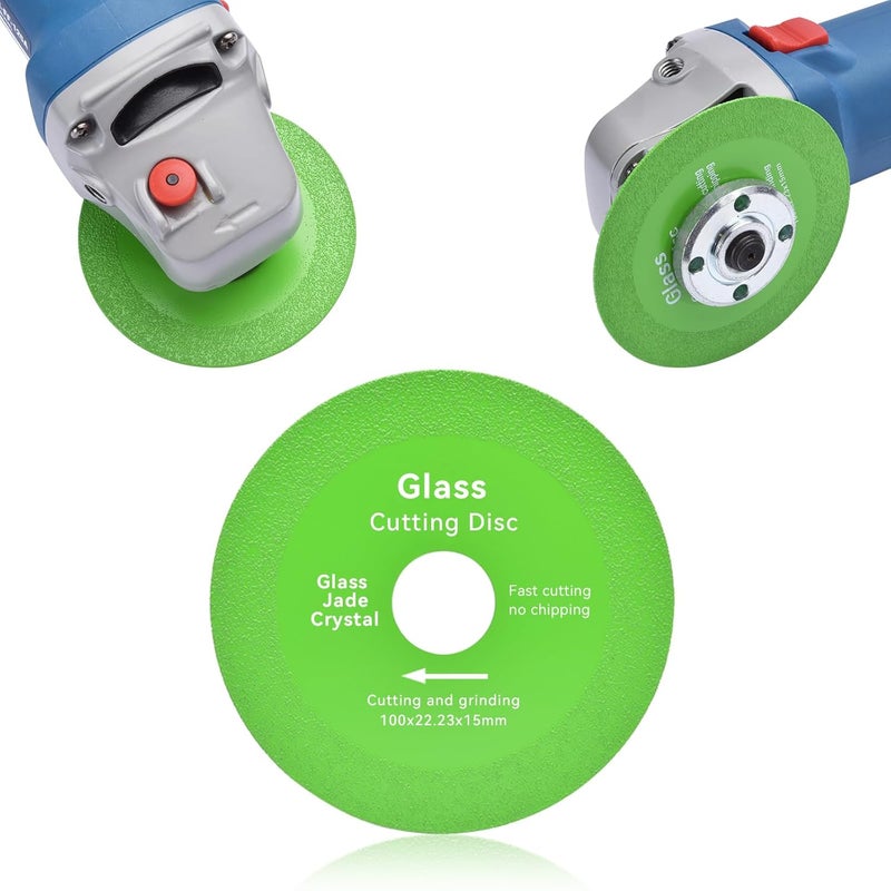 JonPhoe 4.5 Inch Glass Cutting Disc for Angle Grinder, Ultra-Thin Diamond Saw Blade Wheel for Glass Tile Marble Ceramic Jade (5Pcs 4.5") - Image 3